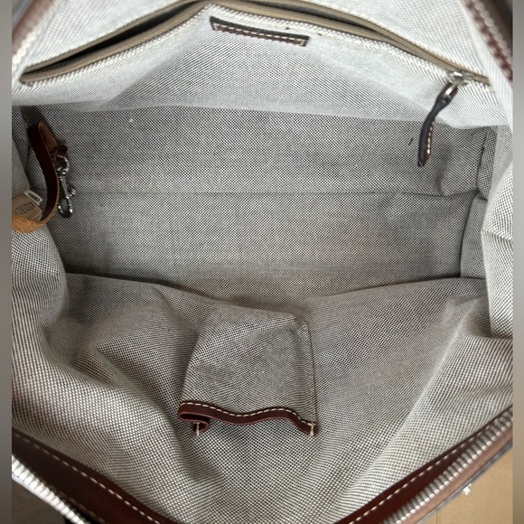 DOONEY & BOURKE VTG Toasty Orange & Chocolate Signature Satchel - Picture 8 of 13